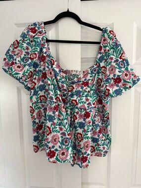 Vineyard Vines Floral Peasant Blouse